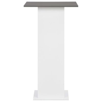vidaXL Tavolo da Bar Bianco e grigio Antracite 60x60x110 cm