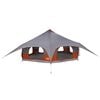 vidaXL Tenda Familiare Grigio e arancione 18 Persone