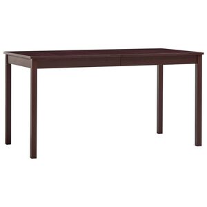 vidaXL Tavolo da Pranzo Marrone Scuro 140x70x73 cm in Legno di Pino