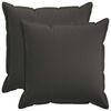 vidaXL Federa 2 pz HOUTEN Grigio Scuro 80 x 80 cm Lino