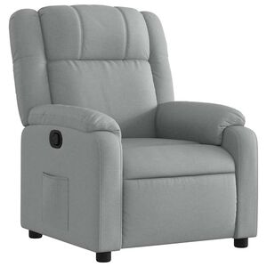 vidaXL Poltrona Reclinabile in Tessuto Grigio Chiaro