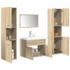 vidaXL Set Mobili da Bagno 5 pz Rovere Sonoma in Legno Multistrato