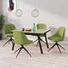 vidaXL Sedie da Pranzo 4 pz Verde Chiaro in Velluto