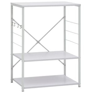 vidaXL Mobile per Microonde Bianco 60x39,6x79,5 cm Legno Multistrato