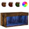 vidaXL Mobile Porta TV con Luci LED Rovere Fumo 60x30x30 cm