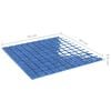 vidaXL Piastrella Mosaic 11 pcs Blu 50 x 50 cm Vetro
