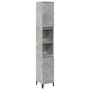 vidaXL Armadietto Bagno Grigio Cemento 30x30x190 cm Legno Multistrato
