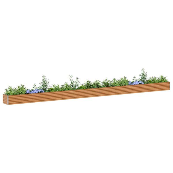 vidaXL Letto rialzato da giardino 775 x 50 x 36 cm Acciaio zincato