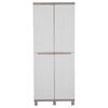 vidaXL Mobiletto Portaoggetti a 2 Ante 68x37,5x170 cm Grigio e Beige