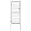 vidaXL Cancello da Giardino in Acciaio Zincato 105x200 cm Argento