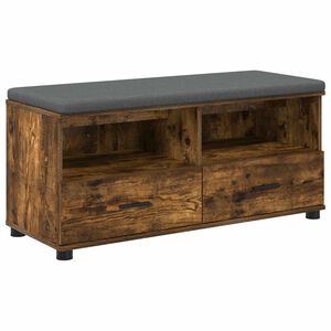 vidaXL Panca per ingresso Quercia Affumicata 100 x 38 x 46 cm