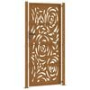 vidaXL Cancello da giardino 100x200 cm in acciaio corten con design a fiamma