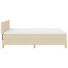 vidaXL Letto a Sorgente LED con strisce LED Crema 140 x 190 cm Tessuto