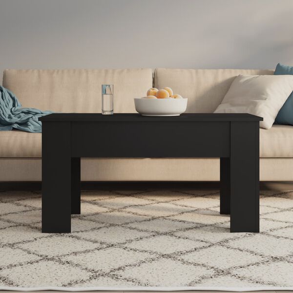 vidaXL Tavolino da Salotto Nero 101x49x52 cm in Legno Multistrato