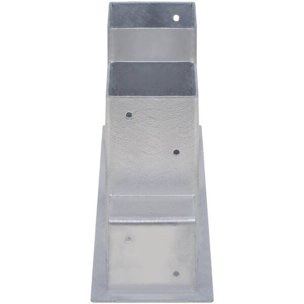 vidaXL Set Supporti per Legna da Ardere 4 pz in Acciaio Argento