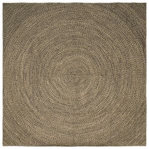 vidaXL Tappeto da Area Naturale e Nero 200 x 200 cm Juta