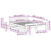vidaXL Letto senza Materasso Marrone Cera 160x200 cm in Legno di Pino