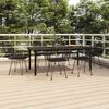 vidaXL Set da Pranzo da Giardino 7 pz Nero in Polyrattan