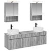 vidaXL Set di Armadi da Bagno 5 pcs Sonoma grigio 50 x 14,5 x 70 cm