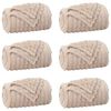 vidaXL Coperte da Pile 6 pcs Beige 270 x 240 cm Panno