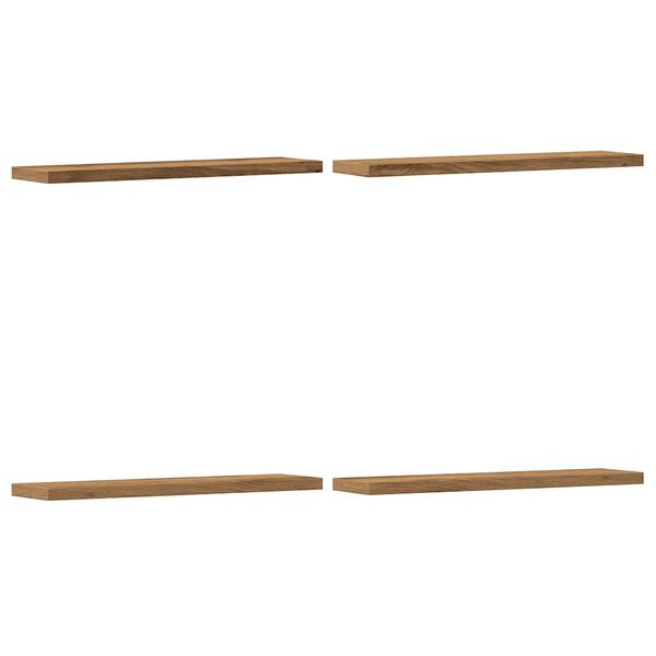 vidaXL Mensole Parete 4pz Rovere Artigianale 40x10x1,5cm in Truciolato