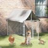 vidaXL Gabbia per Cani da Esterno con Tetto 200x100x150 cm