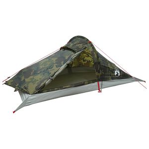 vidaXL Tenda da backpacking 2 persona Mimetico