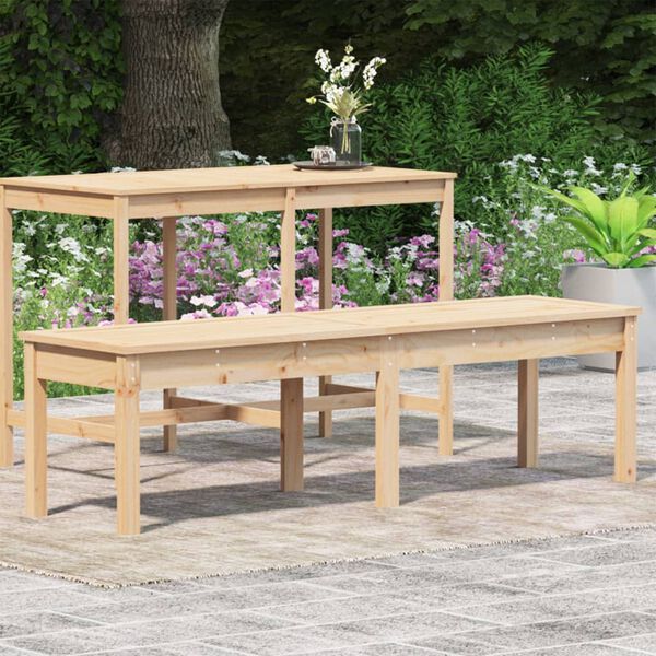 vidaXL Panca da Giardino 2 Posti 159,5x44x45 cm Legno Massello di Pino