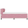 vidaXL Letto a molle con materasso Rosa 100 x 200 cm Velluto