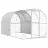 vidaXL Pollaio Argento 400 x 200 x 200 cm Acciaio zincato