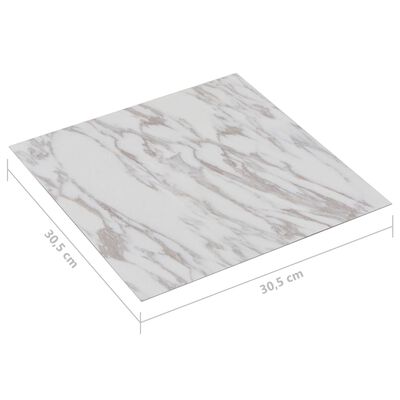 vidaXL Listoni Pavimenti Adesivi 20 pz in PVC 1,86 m² Marmo Bianco