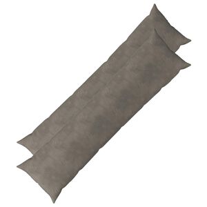 vidaXL Cuscino con cuscino HEERLEN 2 pz Grigio Chiaro Velluto
