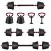 vidaXL Set di manubri, bilancieri e kettlebell 4 in 1 30 kg