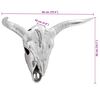 vidaXL Teschio di toro Argento 49 x 10 x 36 cm Alluminio