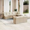 vidaXL Set Divani da Giardino 11 pz con Cuscini Beige in Polyrattan