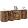 vidaXL Sideboards con cassetto 3 pcs Legno antico 210 x 35,5 x 67,5 cm