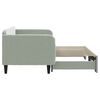 vidaXL Divano Letto con Letto Estraibile Grigio Chiaro 90x200 Velluto