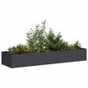 vidaXL Fioriera Nera 280x80x40 cm in Acciaio