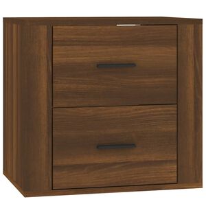 vidaXL Comodino a Muro Rovere Marrone 50x36x47 cm