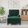 vidaXL Chaise Lounge con cuscino Verde Scuro 91 x 157 x 91 cm Velluto