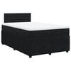 vidaXL Giroletto a Molle con Materasso Nero 120x190 cm in Velluto