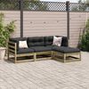 vidaXL Set Divani da Giardino 4pz con Cuscini Legno Impregnato di Pino