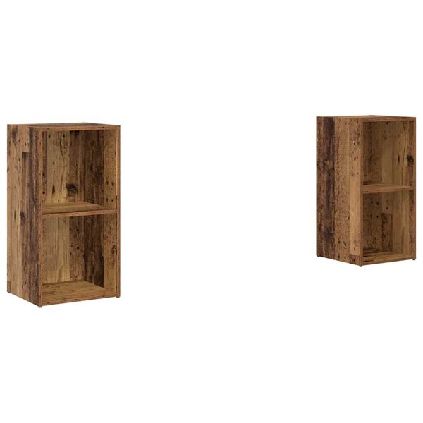vidaXL Set mobile TV 2 pcs Legno vecchio 72 x 35 x 36,5 cm