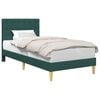 vidaXL Struttura del letto Verde Scuro 100 x 200 cm Tessuto
