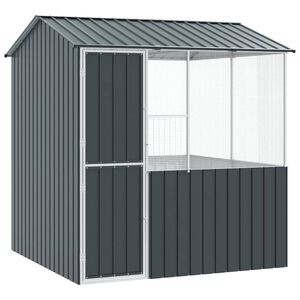 vidaXL Gabbia per uccelli Antracite 215 x 209 x 230 cm Acciaio zincato