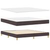 vidaXL Letto a Sorgente LED con led Marrone Scuro 180 x 200 cm Tessuto