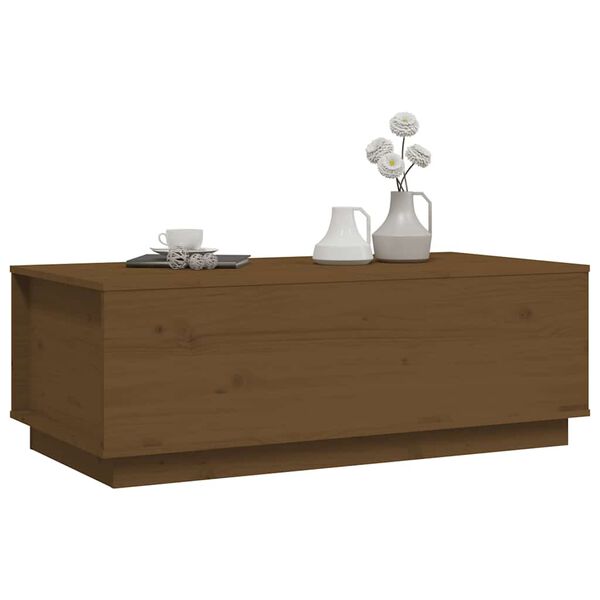 vidaXL Tavolino da Salotto ambra 100x50x35 cm Legno Massello di Pino