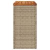 vidaXL Tavolo da Giardino Piano in Legno Beige 58x27,5x55cm Polyrattan