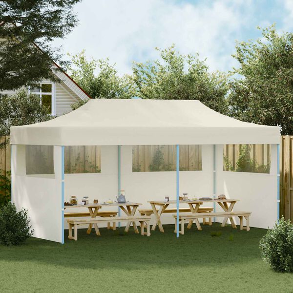 vidaXL Tenda Party Crema 291 x 580 x 315 cm Tessuto Oxford