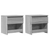 vidaXL Comodini Rovere Grigio 2pz 40x30x39 cm Legno Ingegnerizzato
